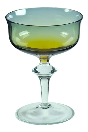 Denby Aurora Blue & Amber Stemware Champagne Tall Sherbet Glass