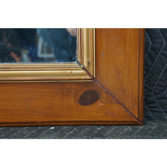 Late 20th Century Late 20th Century French Country Knotty Pine Camelback Wall Hanging Full Length Dressing Mirror For Sale - Image 5 of 13