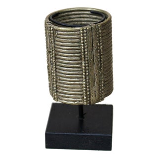 Antique Ethiopian Cast Silver-Toned Bracelet For Sale