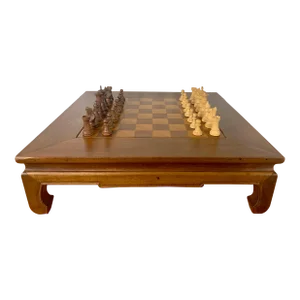 Vintage Asian Low Chess Table