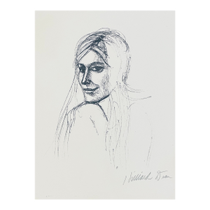 1970s Hilliard Dean Portrait of a Girl Lithograph