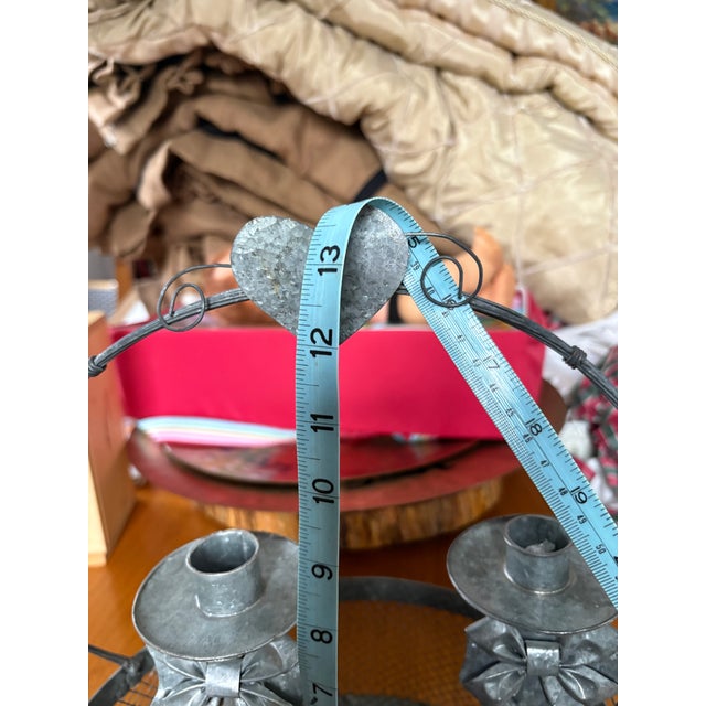 Charming handcrafted galvanized metal decorative centerpiece set, made in the Philippines and featuring an unusual...