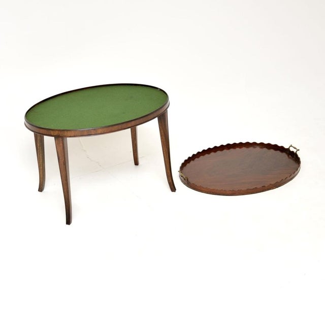 1900 - 1909 Antique Sheraton Tray Top Coffee Table, 1900s For Sale - Image 5 of 12