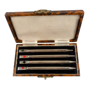 Antique Sterling Bridge Pencil Set in Box