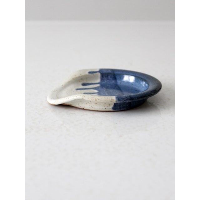 Contemporary Vintage Studio Pottery Spoon Rest Plate For Sale - Image 3 of 8