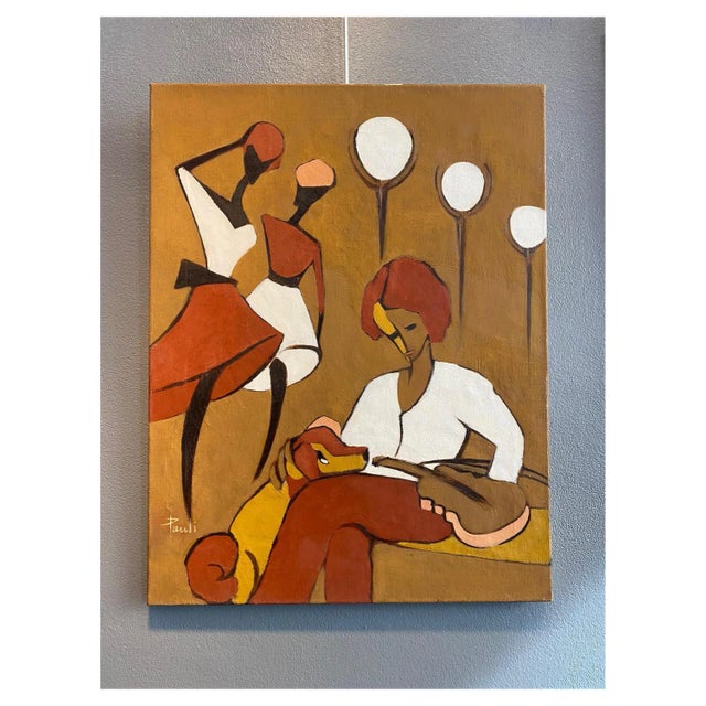 Gilbert Pauli, The Violinist, Oil on Canvas, 1995 For Sale