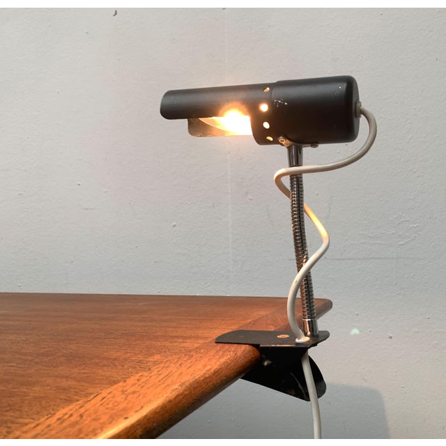 Mid-Century Minimalist Clamp Table Lamp, 1960s For Sale - Image 12 of 18