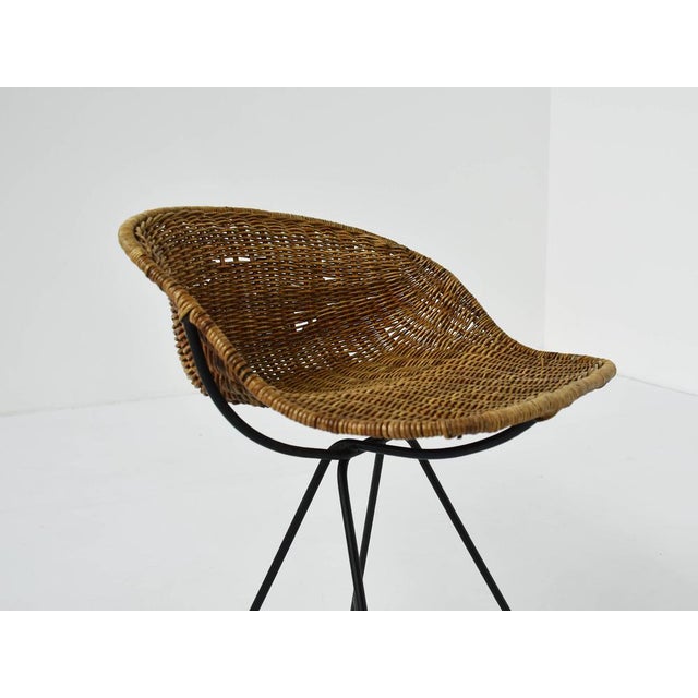 Rattan Stool by Gastone Rinaldi for Rima, Italy, 1967 For Sale - Image 6 of 8