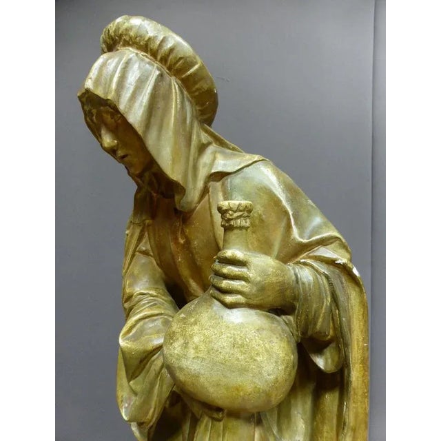 Antique XIX Saint Martha Statue For Sale - Image 5 of 11