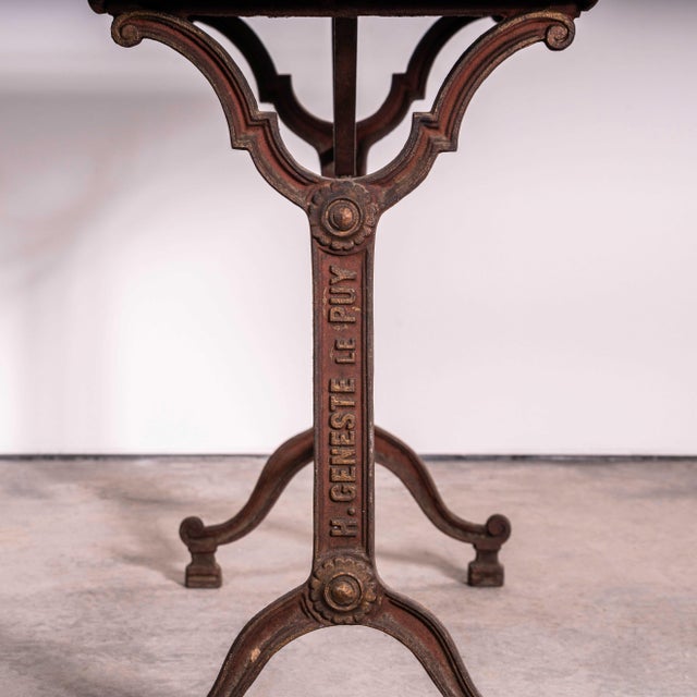 French Intricate Relief Cast Base Table, 1920s For Sale - Image 6 of 9