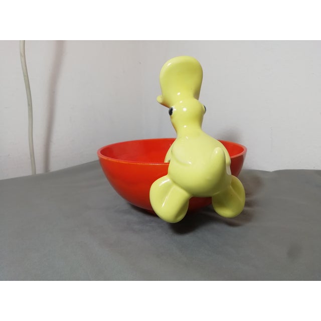 Duck-Shaped Baby Food Bowl by Ginori San Cristoforo, Italy, 1930s For Sale - Image 9 of 12