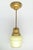 Hanging Lamp in Brass and Glass, Poland, 1950s For Sale - Image 4 of 6