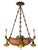 Antique Neoclassical Amber /Honey Alabaster, Gilt Bronze Chandelier W-Griffin Mounts For Sale - Image 12 of 18
