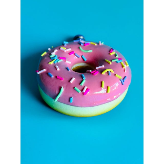 2020s Donut Lamp Finial on Chrome Hardware For Sale - Image 5 of 6