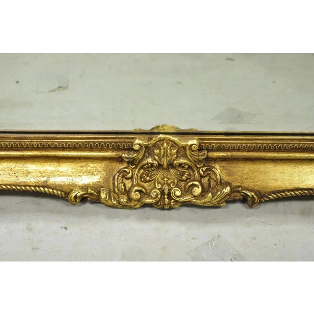 Gold Vintage Friedman Brothers Gold French Rococo Style 45" Rectangular Wall Mirror For Sale - Image 8 of 12