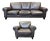 Leather Living Room Set, 1990s, Set of 2 For Sale