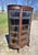 Antique Quartersawn Oak Leaded Curved Glass China Cabinet with Claw Feet 1920s A Victorian antique 1920s china cabinet...