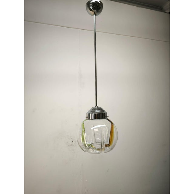 Murano Glass Pendant Lamp, 1970s, in Very Good conditions. Designed 1970 to 1979 Up to 250V (Europe/UK Standard).The...