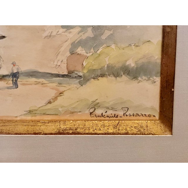 1920s Paul Emile Pissarro -View of a French Farm-1920s Original Painting For Sale - Image 5 of 10
