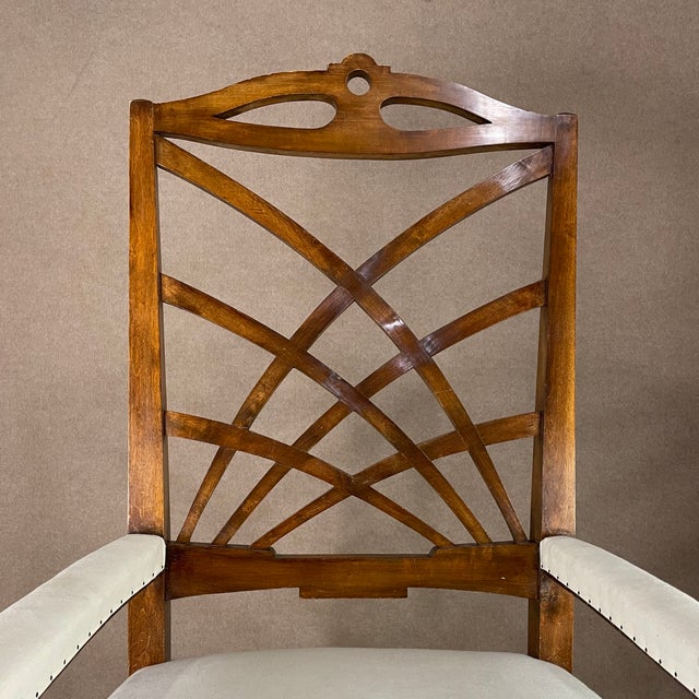 Antique Art Nouveau Swedish Armchair, 1890s For Sale - Image 6 of 8