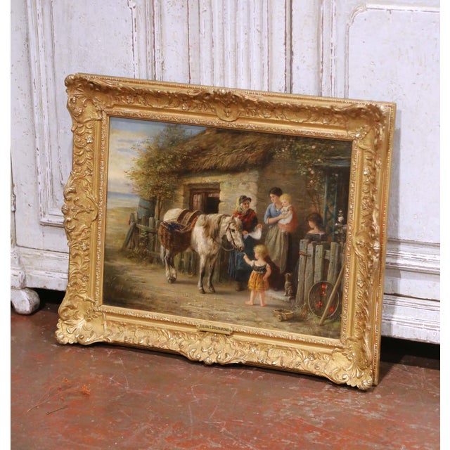 Dress a living room, study, or country-inspired interior with this charming antique pastoral scene by British artist...