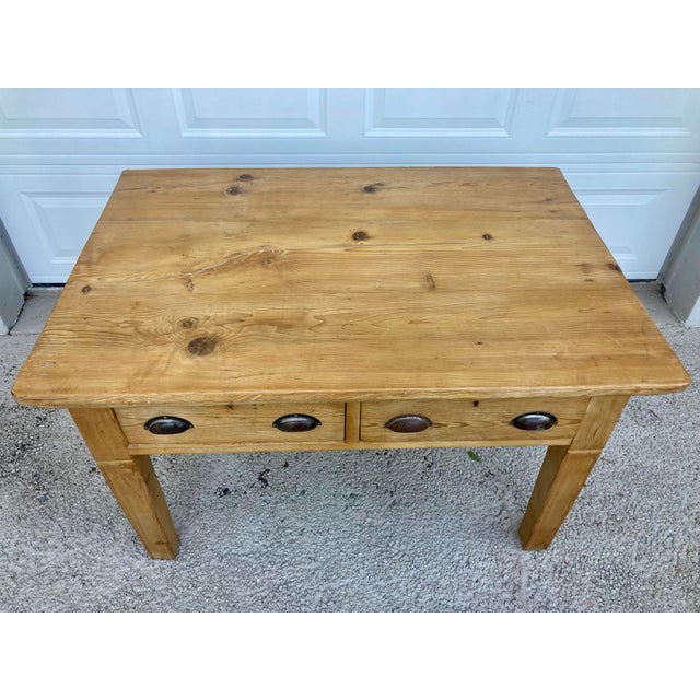 Antique English Pine Prep Farm Table Chairish