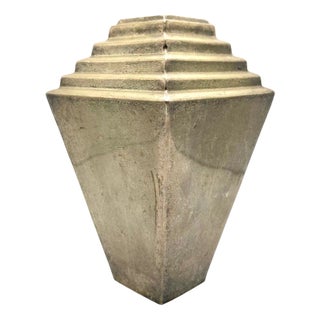 Modernist Silver-Plated Vase, 1950s For Sale