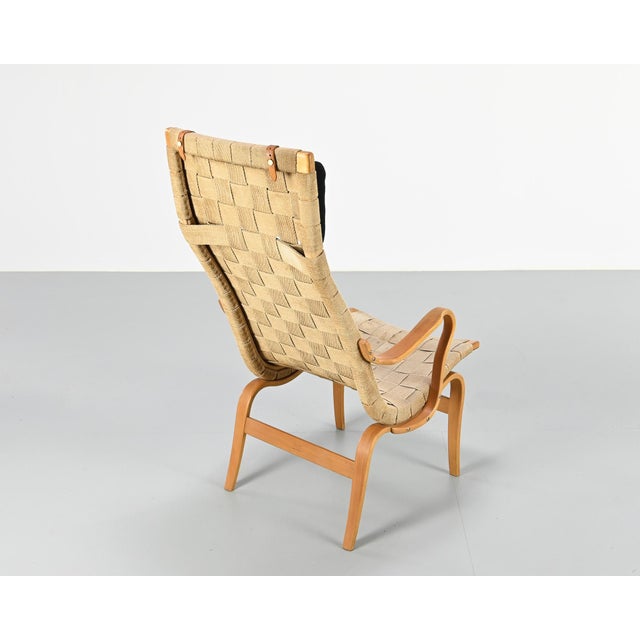 Mid-Century Modern Eva Armchair by Bruno Mathsson for Karl Mathsson, Denmark, 1976 For Sale - Image 3 of 18