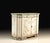Handcrafted in Italy, this credenza features a softly curved front with one drawer and two locking doors. Hand-painted...