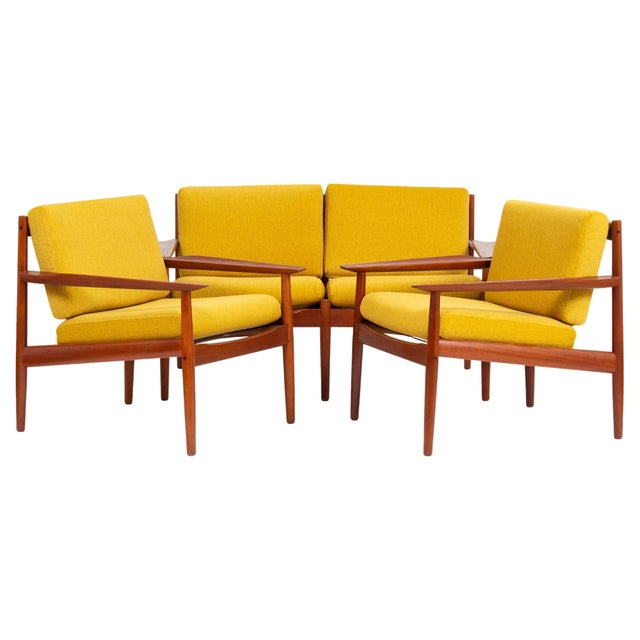 Danish Teak Sofa and Armchairs attributed to Arne Vodder for Glostrup Furniture Factory, 1960s, Set of 3 For Sale - Image 15 of 15
