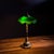 Art Deco Dark Green Glass & Retro Copper Lamp For Sale - Image 3 of 6