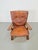 Brutalist Wood Armchair with Brown Leather Upholstery, Germany, 1960s For Sale - Image 11 of 16
