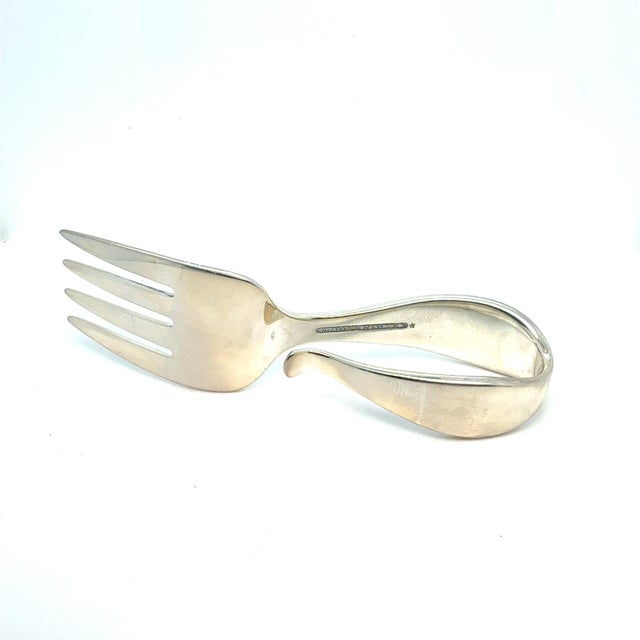 Tiffany & Co Estate Baby Fork 3.5" Sterling Silver For Sale - Image 4 of 5