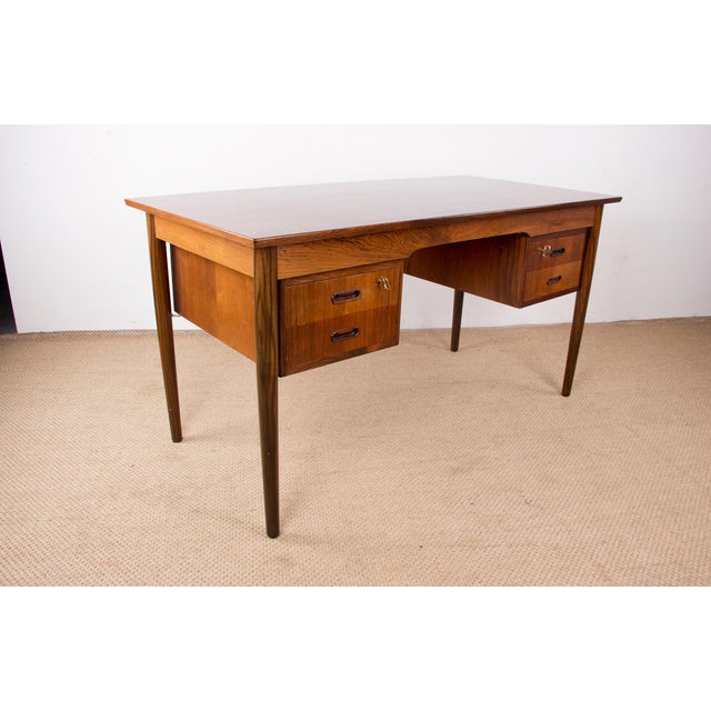 Danish Desk in Rosewood and Brass by Arne Vodder for Sibast, 1960 For Sale - Image 13 of 18