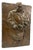 German Expressionist Bronze Relief Plaque Mans Best Friend, a Man and His Dog, 1985 For Sale