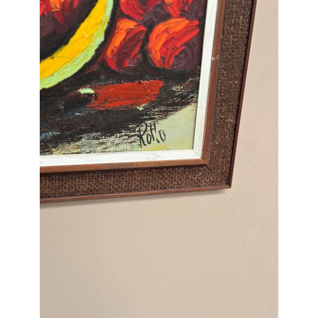 Rollo, Still Life with Fruits and Vase, 1950s, Oil on Canvas, Framed For Sale - Image 4 of 17