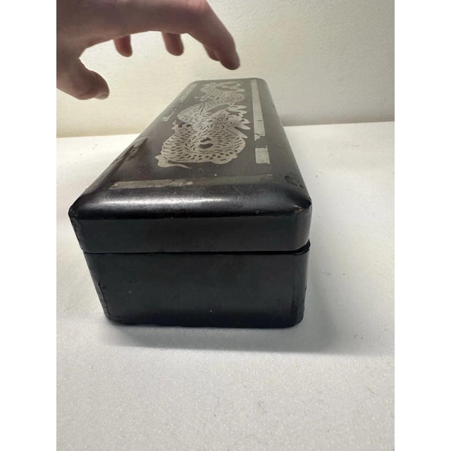 Japanese Shikki Lacquer Box with Dragon Motif, 1920s For Sale - Image 6 of 13