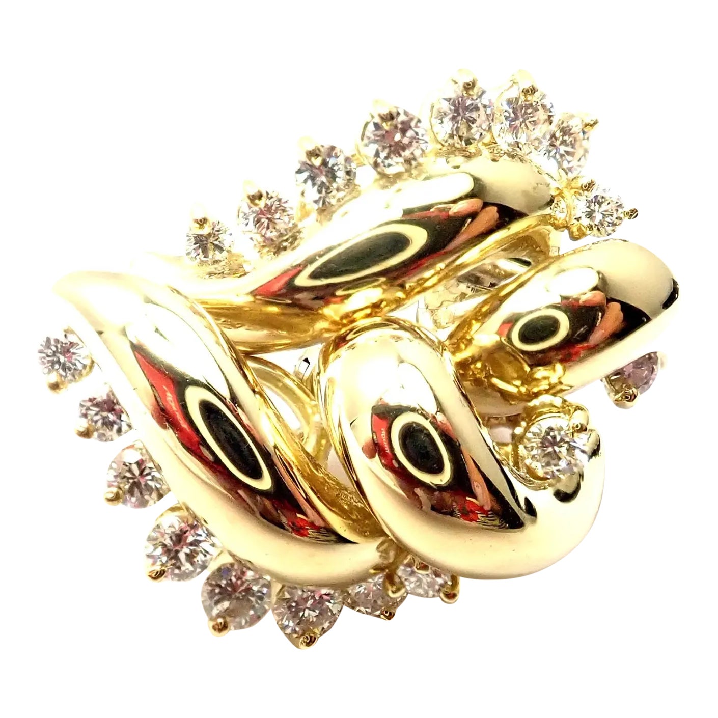 Diamond & 18k Gold Mega Swirl Earrings main image 1