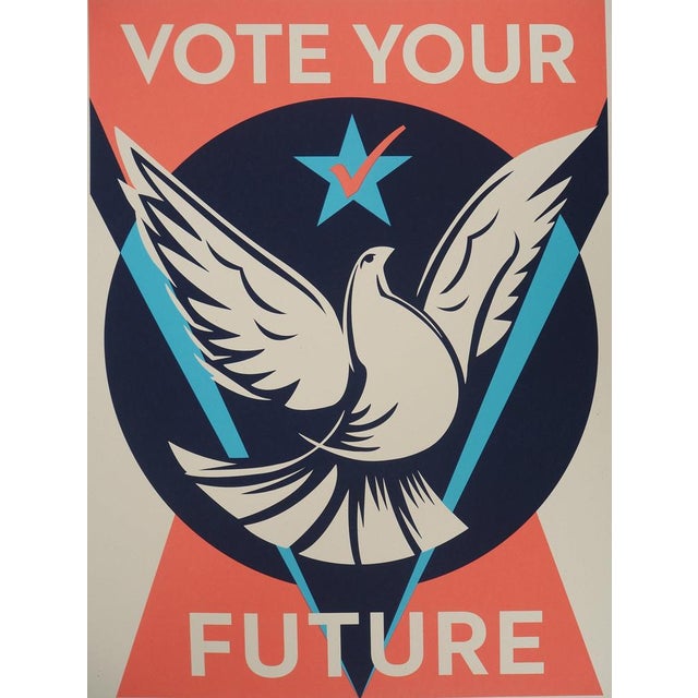 Thomas Wimberly (Nevermind) Vote Your Future Original color lithograph Signed in pencil On wove paper, 46 x 61 cm (approx....