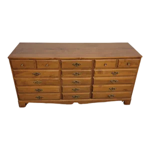 Vintage Sprague and Carleton Early American Style Solid Rock Maple Dresser or Credenza