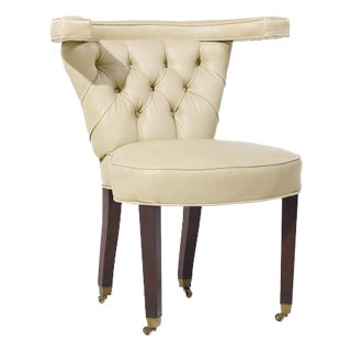 Edward Wormley for Dunbar Mid Century Cock Fighting Tufted Lounge Chair For Sale