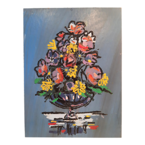 Abstract Modern Floral Painting Picasso Portocarrero Style