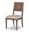 Not Yet Made - Made To Order Parker Oak & Linen Side Chair For Sale - Image 5 of 5