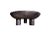 Contemporary Suar Wood Round Table, Espresso Finish, Modern Organic For Sale - Image 3 of 5