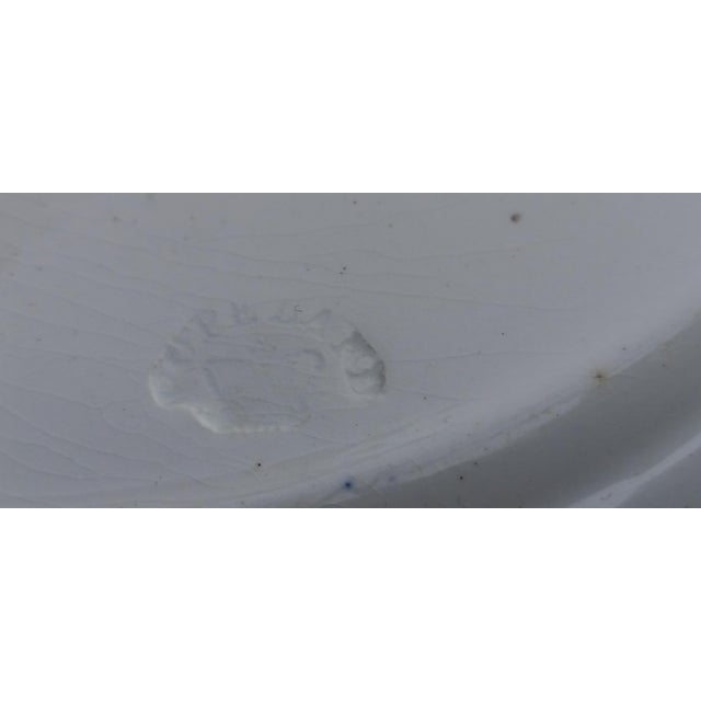 1900s Blue Transferware Plate American Scene on Staffordshire ~ Brooklyn Orphan Asylum Society For Sale - Image 16 of 18