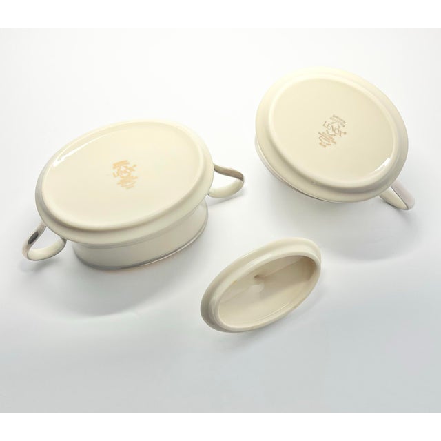 Lenox Lenox “Solitaire” Porcelain Sugar Bowl & Creamer For Sale - Image 4 of 5