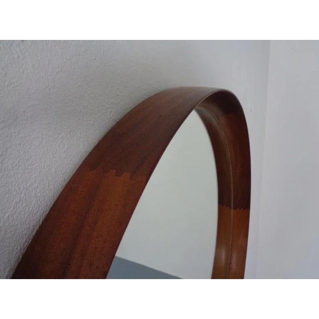 Wood Mirror by Uno & Östen Kristiansson for Luxus, Vittsjö, Sweden, 1960s For Sale - Image 7 of 12