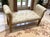 Rococo Ornate Gold & Cream Floral Upholstered Bench With Carved Beechwood Arms For Sale - Image 3 of 3