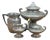 Late 20th Century Pewter Coffee Tea Samovar Service Percolator Creamer Pitcher Sugar Bowl - 4 Pcs For Sale