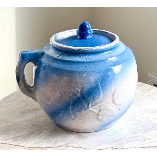Antique Boston Stoneware Baked Beans Pot For Sale - Image 4 of 9